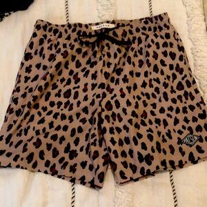 Pacsun Cheetah Print Lined Swim Trunks